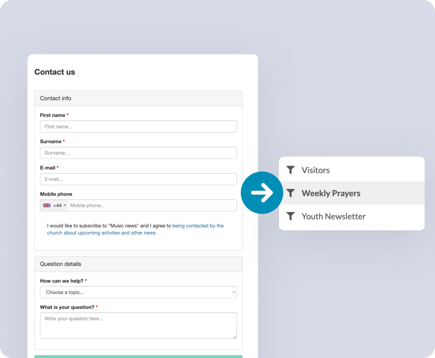 Form and generated lists