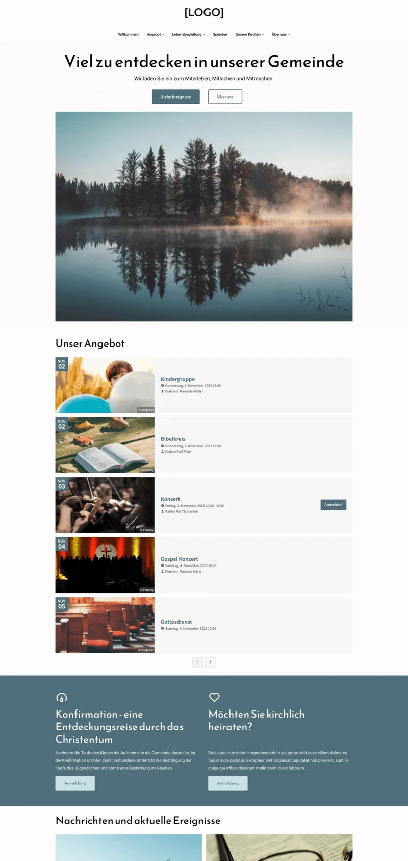 Preview of the Pavo website design
